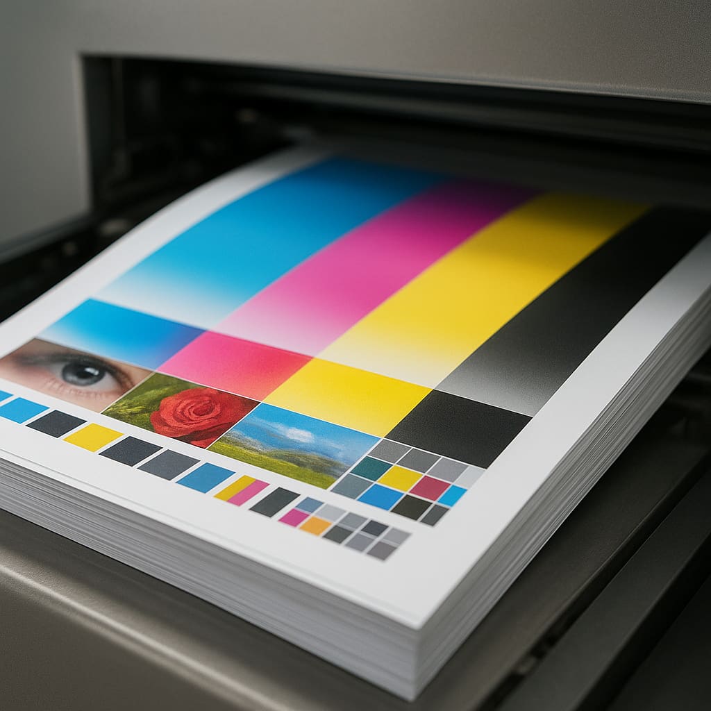 Digitaldruckmaschine in Betrieb